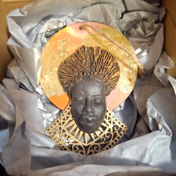 Handmade Mudcloth Ornaments New In Box - Picture 9 of 13